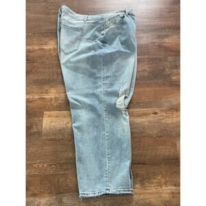 City Chic NWOT Button fly Harley High Rise Crop Denim Pant size 22